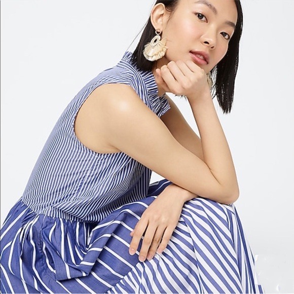 J. Crew Dresses & Skirts - J Crew tiered popover striped dress